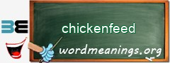 WordMeaning blackboard for chickenfeed